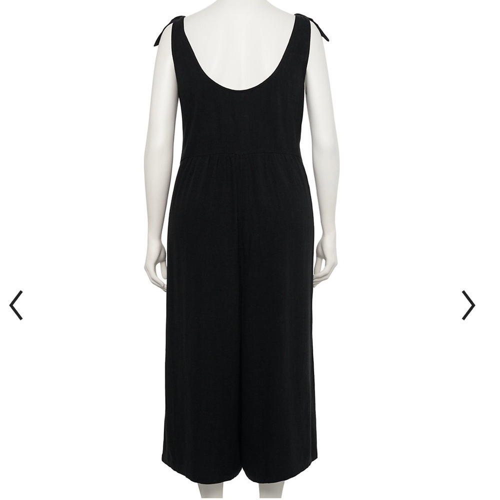 Black capri jumpsuit romper